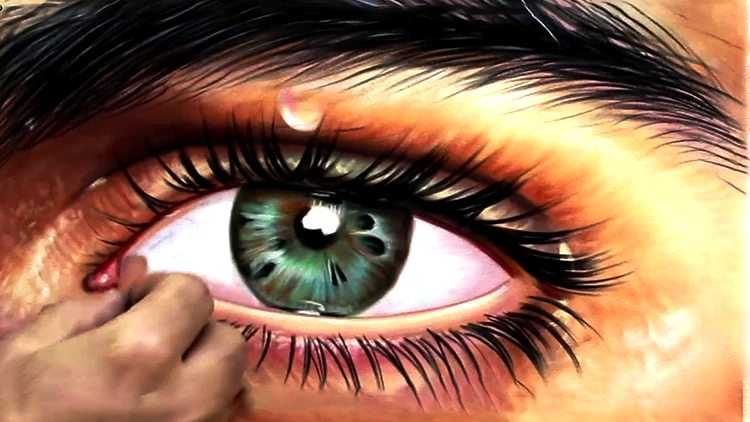 نقاشی با پاستل گچی (هایپررئال چشم)