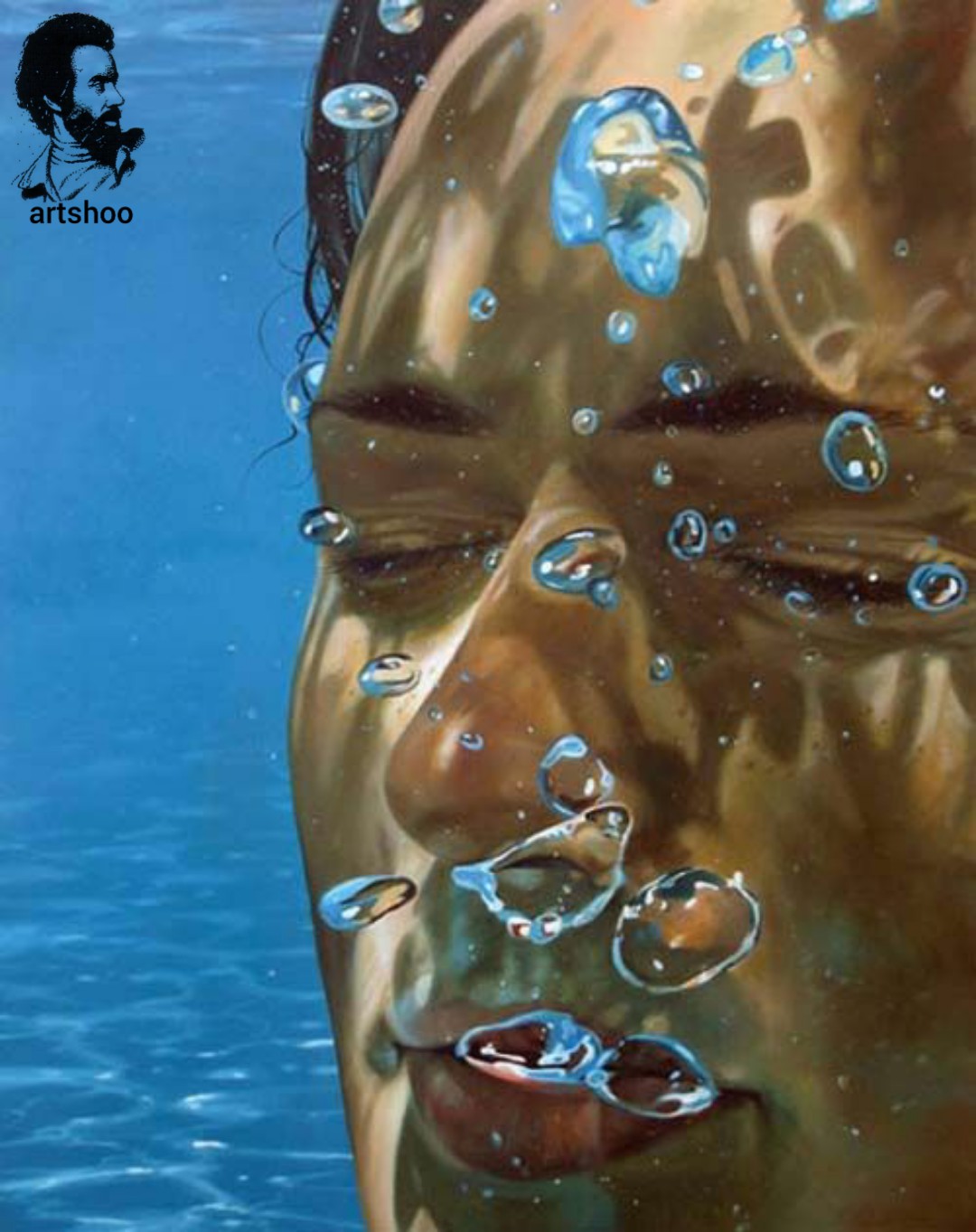 نقاشی رنگ روغن آب