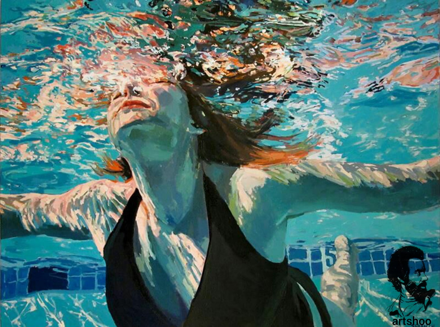 نقاشی رنگ روغن آب