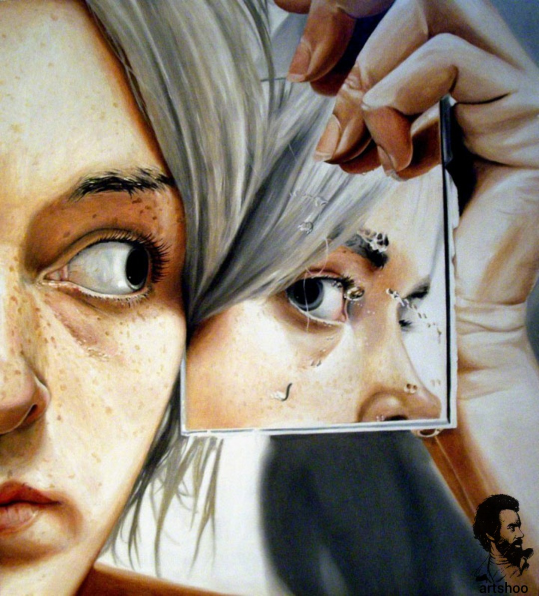 نقاشی رنگ روغن آب