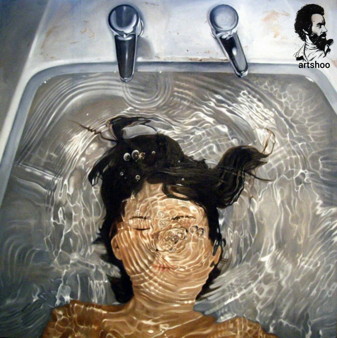 نقاشی رنگ روغن آب