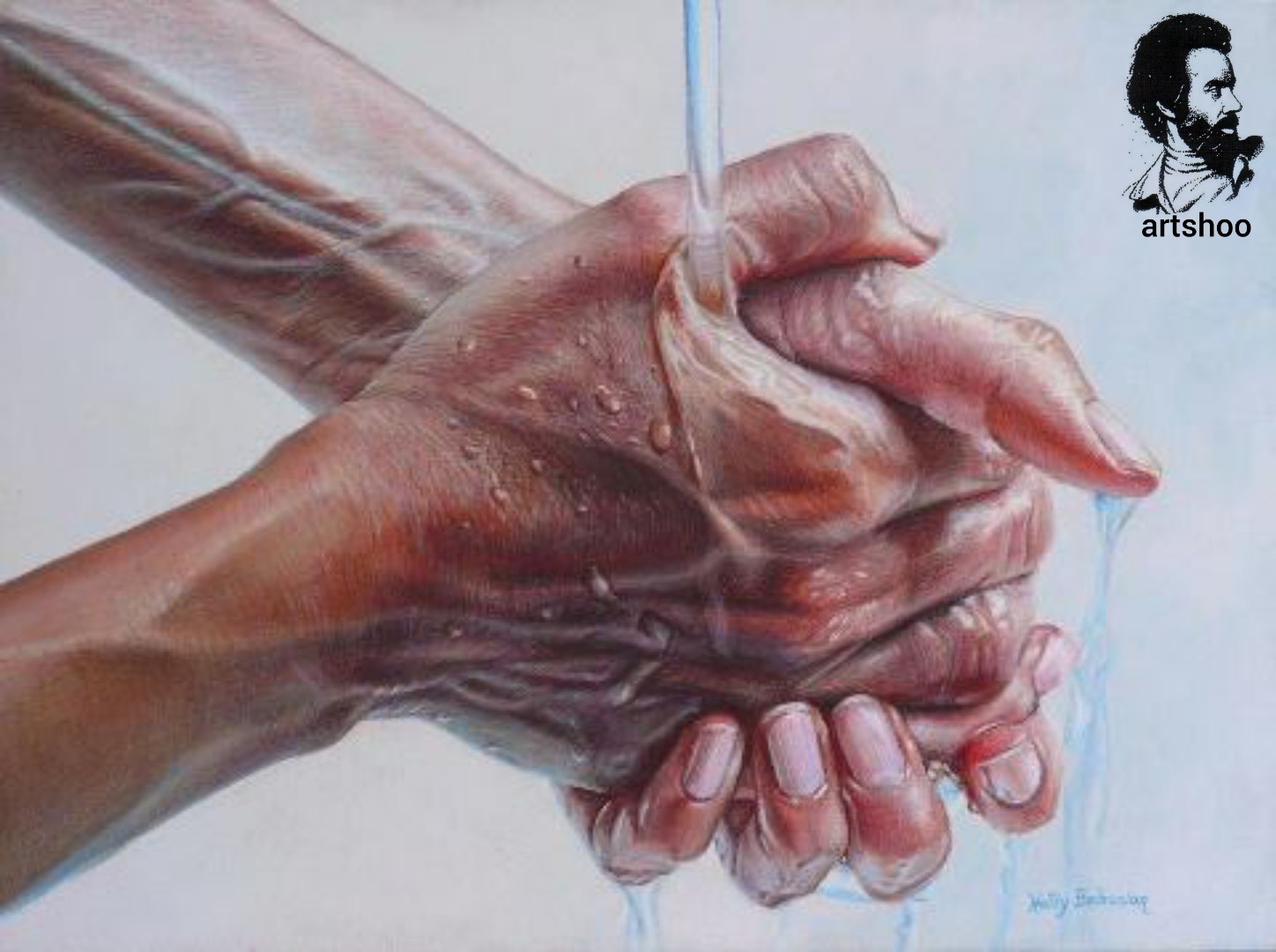 نقاشی رنگ روغن آب