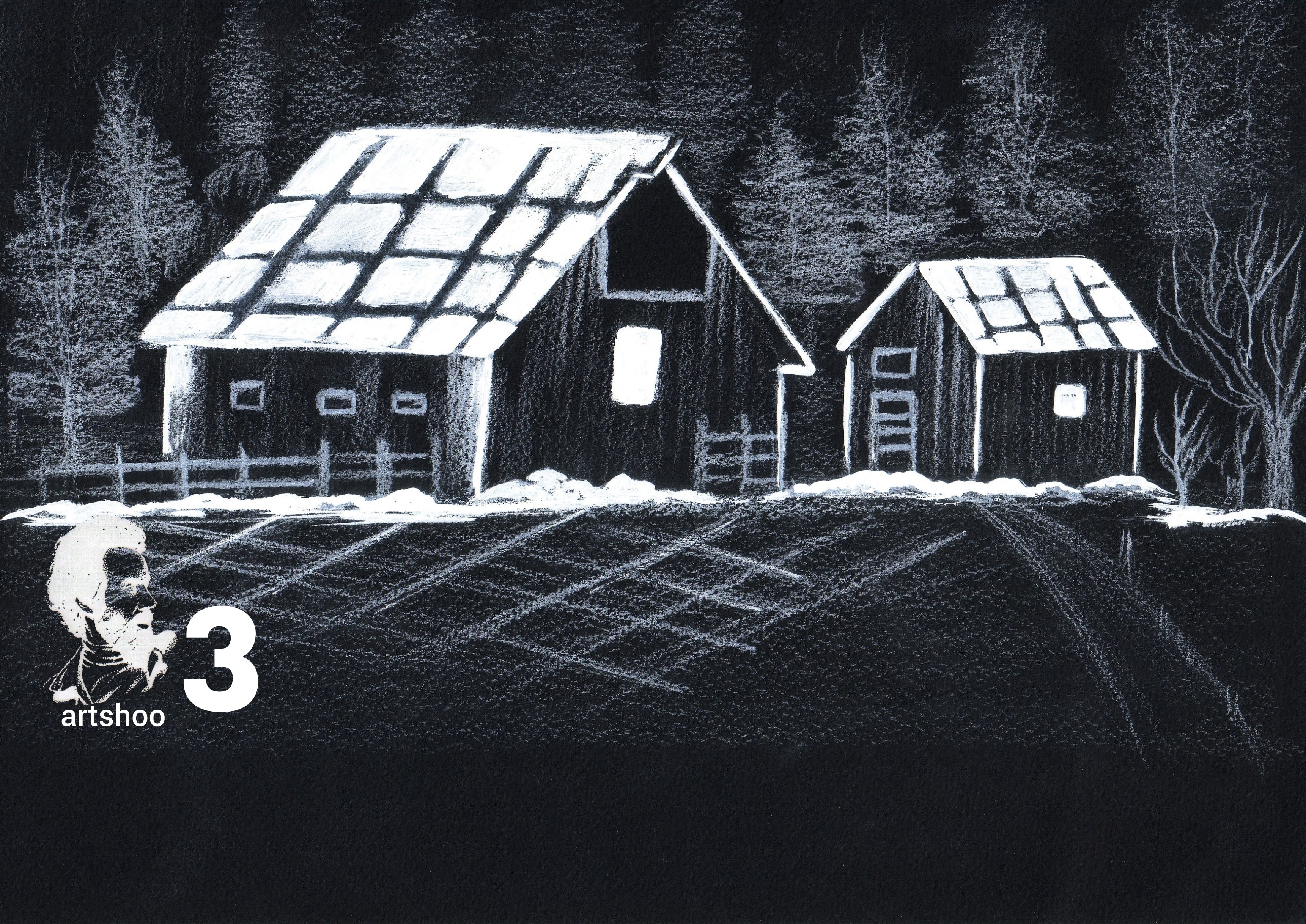 آموزش نقاشی سیاه قلم