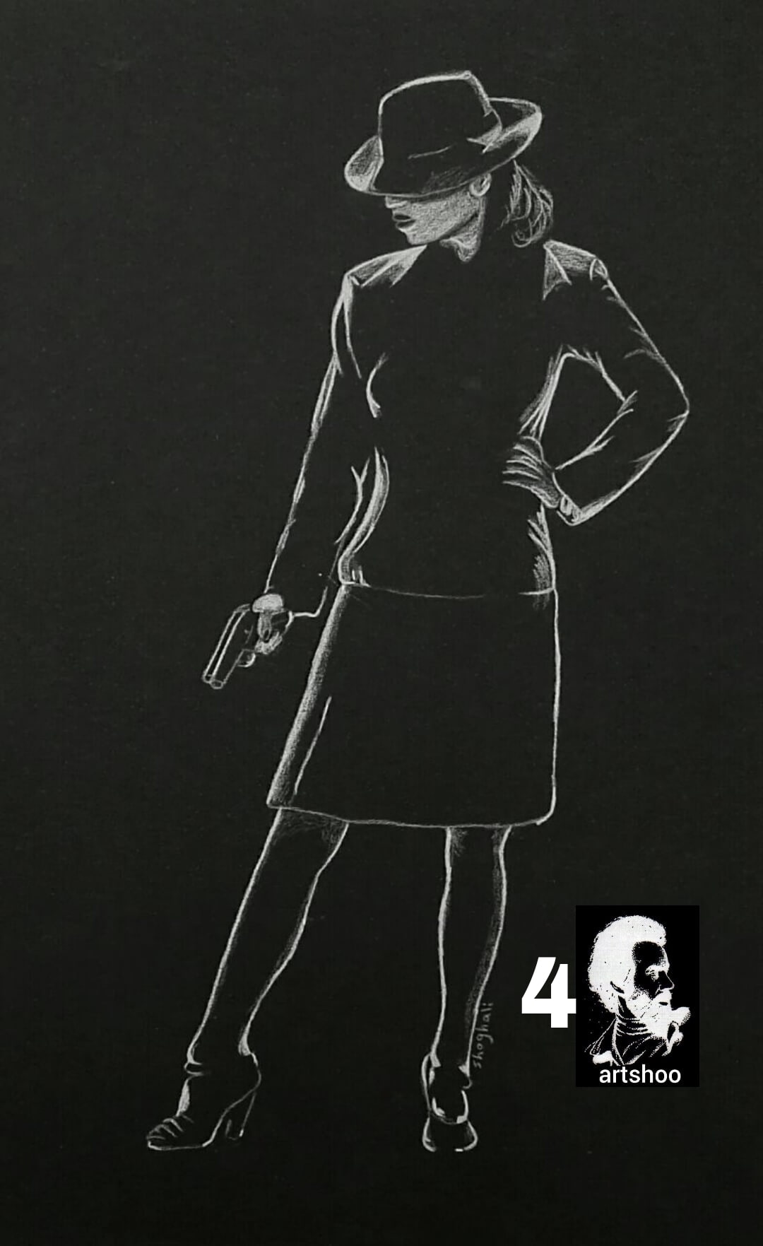 آموزش نقاشی سیاه قلم